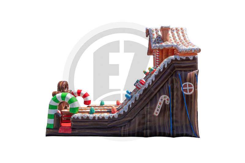 24 Gingerbread House Double Lane Dry Slide