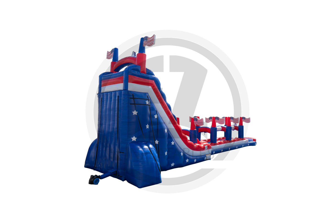 27 Stars & Stripes SL SP Water Slide + Slip & Slide-WS1645-EZ Inflatables